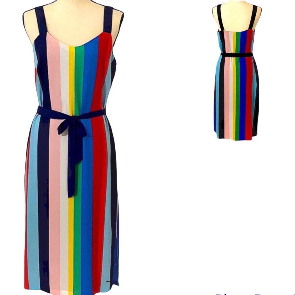 NWT Tommy Hilfiger Strip dress w/tie Size S/P